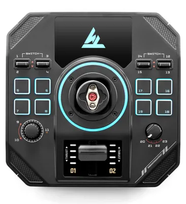 Zdjęcie produktu dla Thrustmaster Sol-R 4 HOTAS, Joystick + dźwignia sterowania silnikiem, PC, Analogowa/Cyfrowa, Czerwony/zielony/niebieski, Przewodowa, USB
