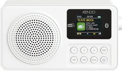 Produktbild von KENDO 24EX DAB+ Radio (weiß), Bluetooth 5.3, Akku 10h