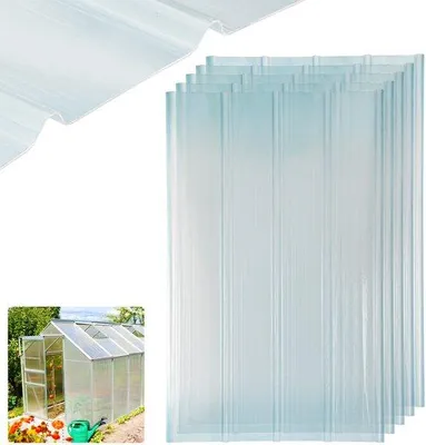 Produktbild von Glasfaser-verstärktes Kunststoffdachpaneel - Transparenzglasfaser-Kunststoffplatte | 900 mm x 1200 mm, 2 mm dick, transparent