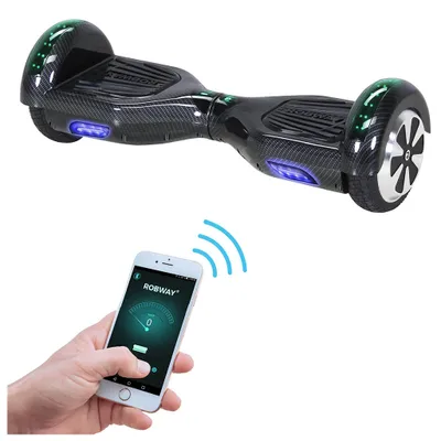 Produktbild von ROBWAY W1 Hoverboard | Elektroroller 700 Watt - 6,5 Zoll - 15 km/h - Bluetooth - LEDs - Soundeffekt - Smart Elektro Scooter - Jugendliche & Erwachsene