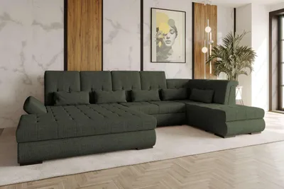 Produktbild von 99rooms Felicia Wohnlandschaft Chenille EDEN Olive Links