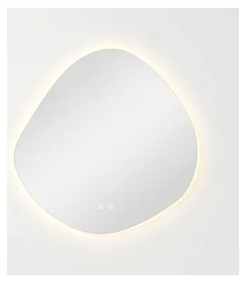 Zdjęcie produktu dla Lustro do łazienki SensaHome Ethan z oświetleniem LED - możliwość regulacji jasności - 2700K/4500K/6400K - asymetryczne - 80x80 cm
