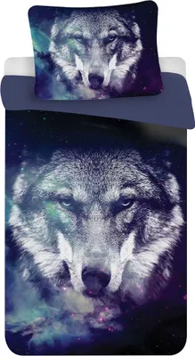 Produktbild von Jerry Fabrics Wolf Bettbezug 140 x 200 cm - 70 x 90 cm - Polyester