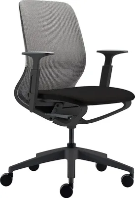 Produktbild von Sedus se:motion net, Drehstuhl, Bürostuhl, Mit Netzmembran Grau, Sitzpolster Schwarz, Armlehnen verstellbar, Höhenverstellbar 42-52.5cm, bis 130kg Belastbar, 23° Öffnungswinkel