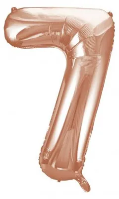 Image de Ballon XL chiffre 7 or rose