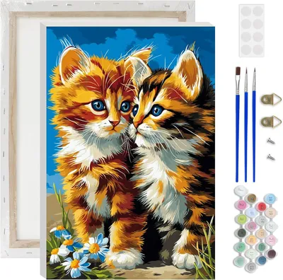 Obrázok produktu pre Maľovanie podľa čísel 20 x 30 cm, 3 štetce, akrylové farby, pre dospelých