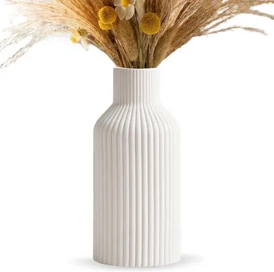 Produktbild von Famanu Set von 3 matten keramischen Vasen - Boho - neutral
