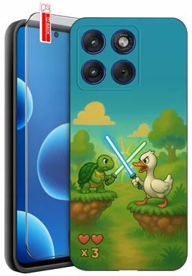 Produktbild von Hülle für Motorola Edge 70 | Designs | Mattes Silikon-Case + 9H-Glas
