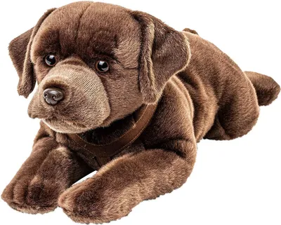 Produktbild von Labrador dunkelbraun liegend 70 cm Kuscheltier Hund Uni-Toys