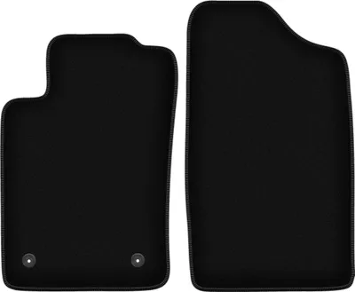Image de Wielganizator Tapis avant de sol velours sur-mesure pour Peugeot 405 (1987-1996, berline, kombi, break) noir, jeu 2 pièces, fixations