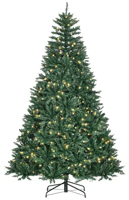 Produktbild von HOMCOM künstlicher Weihnachtsbaum, 210 cm Christbaum mit 2154 Spitzen, 700 LEDs