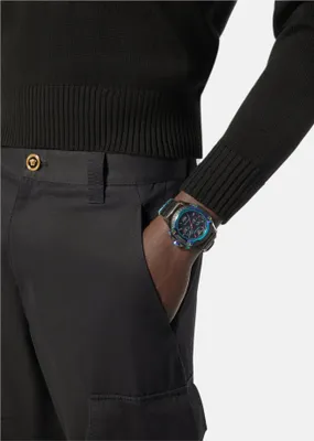 Obrázok produktu pre Versace VEZ701022 Icon Active Chrono schwarz Silikon Herren Damen Uni Uhr NEU