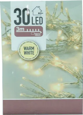Produktbild von 30 LED Lichterkette Batterie 3m, Farbe:Warmweiß