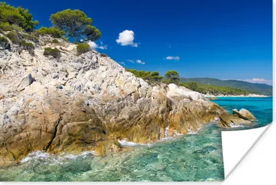 Produktbild von MuchoWow® Poster Meer - Klippe - Sommer - Tropisch 180x120 cm - Fotoplakat