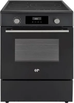 Image de Cuisinière Induction CONTINENTAL EDISON CECI60FPB, 3 Feux, 60 x 85 x 60 cm, Four 65L Pyrolyse, Noir