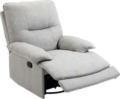 Produktbild von Relaxsessel mit Liegefunktion, Fußstütze, bis 160 kg, 89x98x101cm, Hellgrau