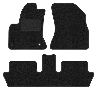 Obrázek produktu pro Velurové autokoberce antracitové pro: Citroen C4 Grand Picasso 2006-2013 minivan, 3 ks