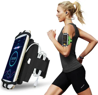 Produktbild von Universal Sport Armband für Smartphones 4,0 - 7,0 Zoll Fitness Tasche Schwarz