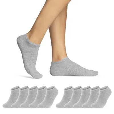 Produktbild von Sneaker Socken Herren Damen Baumwolle - 16900 Grau 35-38 10 Paar