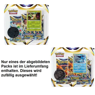 Produktbild von Pokemon Sammelkartenspiel: Blister Booster 3er-Pack Strahlende Sterne
