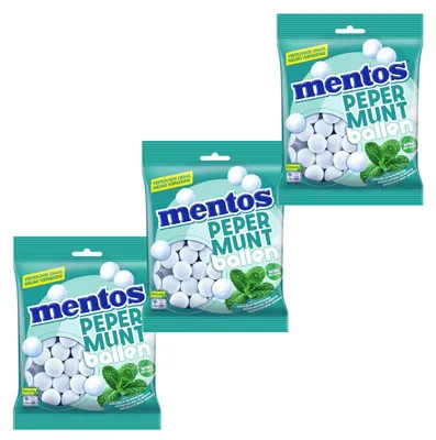 Produktbild von Mentos Pepermuntballen Pfefferminz Bälle Multipack 3x 220g (Gesamtgewicht 660g)