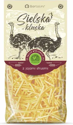 MAKARON BIO KRAJANKA Z JAJAMI STRUSIMI 250 g - BARTOLINI (SIELSKA KLUSKA)