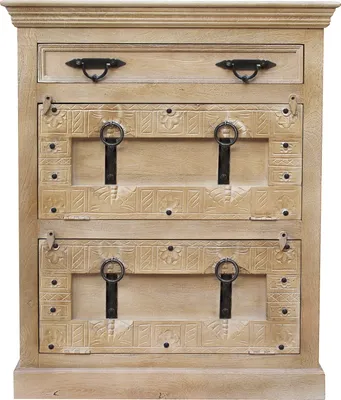 Produktbild von SIT Möbel Schuhschrank mit 1 Schublade, 2 Klappen | Mango-Holz natur | B 85 x T 45 x H 102 cm | 14562-01 | Serie DAIPUR