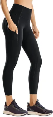 Produktbild von Thermo-Leggings für Damen mit Fleece-Futter, hoher Taille, Seitentaschen und 4-Wege-Stretch