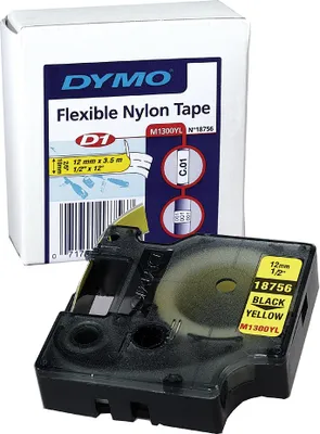 Produktbild von Dymo Rhino Band IND, Nylon 19 mm x 3,5 m schwarz auf weiß