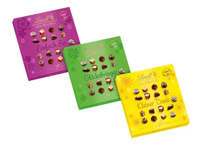 Produktbild von Lindt Mini Pralines emotionale Botschaften Geschenkidee 44g