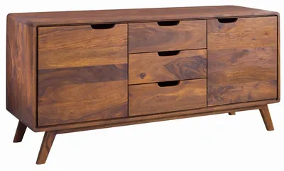 Immagine prodotto di MASSIVMOEBEL24 | Credenza in legno di Sheesham 134x40x65 Noce cerato MALMÖ 2 #107