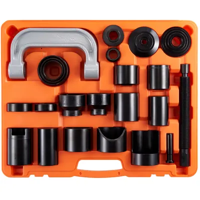 Produktbild von VEVOR 23tlg Traggelenk Kugelgelenk Abzieher Kugelgelenk Ausdrücker Satz, 520 x 430 x 90 mm Universal Kugelgelenk Auspresswerkzeug Set Kohlenstoffstahl Kfz Werkzeug Satz mit Kasten Kugelgelenkabzieher