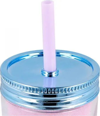 Produktbild von Kunststoff-Thermobecher mit Schraubverschluss und Strohhalm DISNEY FROZEN, 370ml, 60455