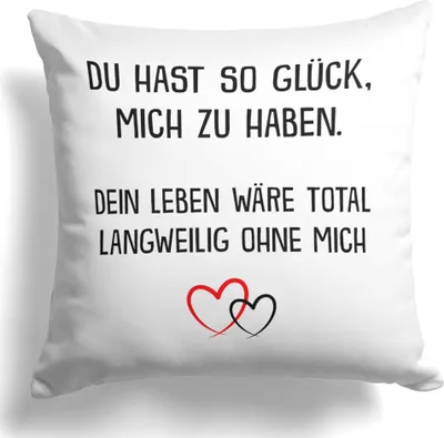 Produktbild von 22Feels Jahrestag Geschenk Hochzeitstag Frauen Männer Kissen Deko Valentinstag Freund Freundin Paar Dekoration Liebe Beziehung Wohnaccessoire Wohnzimmer Schlafzimmer Couch