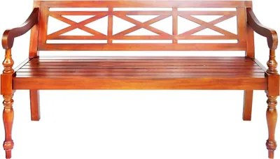 Obrázek produktu pro vidaXL Batavia-Bank Dunkelbraun 123 cm Massivholz Mahagoni
