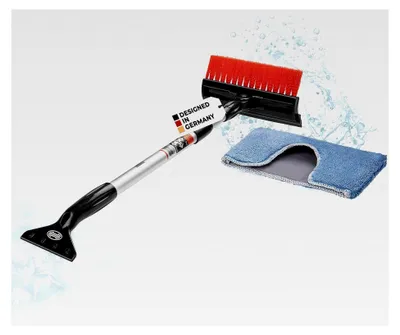 Produktbild von Eiskratzer Auto 4in1 faltbar Scheibenreiniger 20 cm Dual-Wischer Schneebesen klappbar Microfaser Aluminium Teleskop 56-82 cm Schneekratzer lackschonend