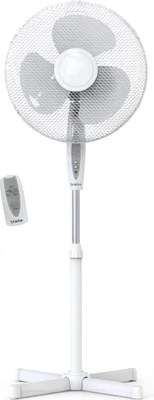 Immagine prodotto di Briebe FN122397W Ventilatore da pavimento silenzioso, telecomando, 40 cm, timer, oscillante, regolabile in altezza, bianco