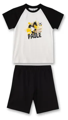 Productafbeelding van Sanetta pyjama voor jongens, wit | Comfortabel kinderpyjama
