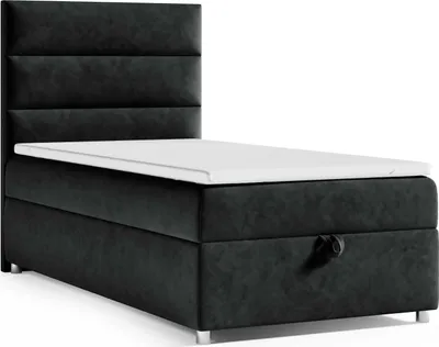 Produktbild von Best for Home Boxspringbett mit Bettkasten Trinity K4-SINGLE 70x200 Bonellfederkern inkl. Topper - Schwarz
