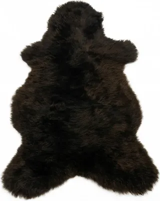 Produktbild von Echtes Öko Schaffell Naturbraun, Dunkelbraun (Dark chocolate), 90–110 cm