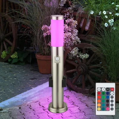 Produktbild von RGB LED Stehlampe, Bewegungsmelder, Steckdosen, Fernbedienung