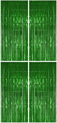 Produktbild von 4x Lametta Vorhang - grün - 91x244 cm