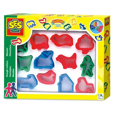 Image de Coffret de 12 moules emporte pièces pate a modeler - ses créative - 00884
