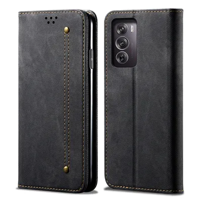 Obrázek produktu pro Pouzdro pro Oppo Reno12 Pro, Kožené Peněženkové Pouzdro s Magnetickým Uzavíráním a Stojánkem černé