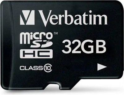 Zdjęcie produktu dla Verbatim Premium, 32 GB, MicroSDHC, Klasa 10, 10 MB/s, 10 MB/s, Czarny