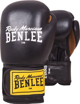 Produktbild von Boxhandschuhe aus Leder EVANS Black 08 oz BENLEE