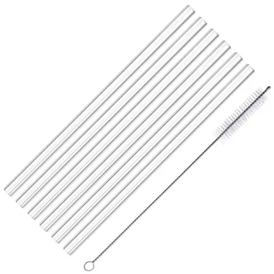 Obrázek produktu pro Brčka WESTMARK 6 ks rovná skleněná + čisticí kartáček