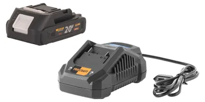 Produktbild von Procraft Starter Set 20 V 20/4A Schnell Ladegerät + 1x 20/2A Akku 2,0 Ah