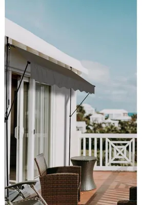 Produktbild von Klemmmarkise Balkon Markise Garten Sonnenschutz einziehbar ohne Bohren Klemmbar