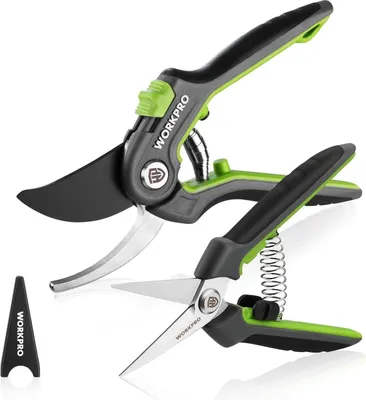 Obrázek produktu pro WORKPRO zahradnické nůžky dvoudílné 210mm 160mm SK5 nůžky na květiny zahradnické nůžky